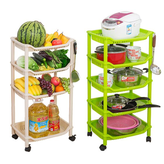 Fruit and Vegetable Storage Basket, Kitchen Vegetable Rack, Floor-Standing Multi-Layer Vegetable Basket, Storage Organizer, Pot Rack, Vegetable Rack, Vegetable Basket