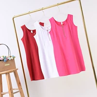 [Bai Cai price] F ¥ 16 xu hướng thời trang mới mùa hè lỏng màu rắn dây kéo vest đầm công sở cao cấp