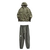 Мужской осенний трендовый комплект для отдыха, мужская толстовка с капюшоном для школьников