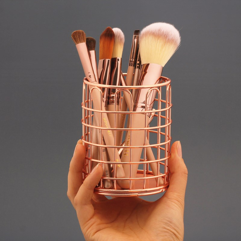 ins Nordic Windows Brush contains barrels of gold brush container rose gold cylinder pencil desktop container box