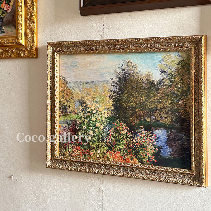 Coco's Gallery Monet Landscape Oil Painting Reproduction Impressionist Retro Classical Baroque French Background Wall Hanging Painting