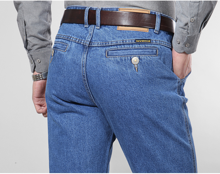 Apple jeans đàn ông đích thực của mùa xuân và mùa hè phần mỏng xiên pocket trung niên cao eo lỏng thẳng trung niên xiên pocket