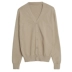 Fan Tử Kiều Đầu thu gió lười đan áo len nữ dài tay áo len đầu thu retro cổ chữ V cardigan len Cardigan