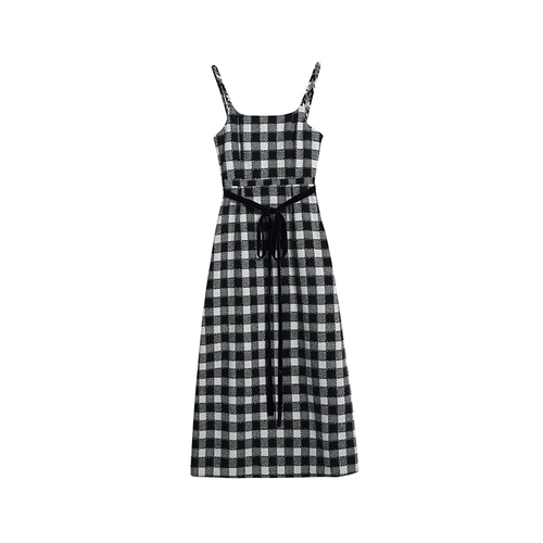 范智乔 Дизайнерское платье, длинная юбка, шерстяное платье-комбинация, тренд сезона, длина макси, изысканный стиль, яркий броский стиль