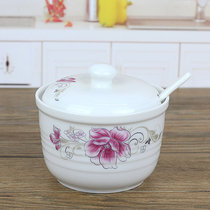 Gentle wind seasoning tank bottle ceramic large salt tank single pepper oil tank combination household pig oil tank Oil pot