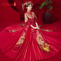 Xiuhe clothing bride 2021 New Chinese style wedding dress bride wedding toast clothing show kimono