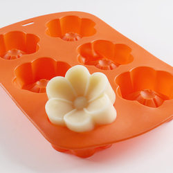 ສະບູ່ເຮັດດ້ວຍມື diy silicone mold essential oil breast milk soap model 6 pieces of begonia flower abrasive tool about 390 grams