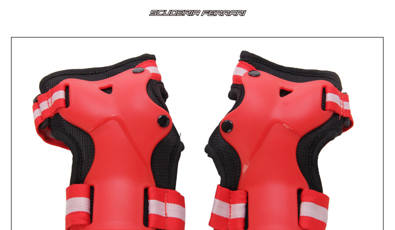 Ferrari Ferrari Cực Thể Thao Skate Skateboard Đồ Bảo Hộ 6 Piece Đặt Con Kneepad Bracers Khuỷu Tay giày patin trẻ em