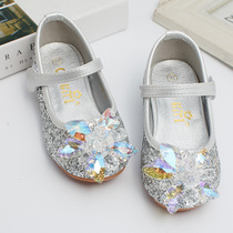 Girls Shiny Shoes Childrens Shoes Cinderella Crystal Shoes New Girls Princess Shoes Rhinestone Stage Performance Shoes