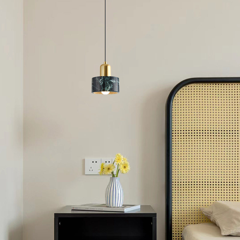 Master bedroom Bedroom bedside small chandeliers new designer light extravagant minimalist dining room bar Marble Long Line Chandeliers