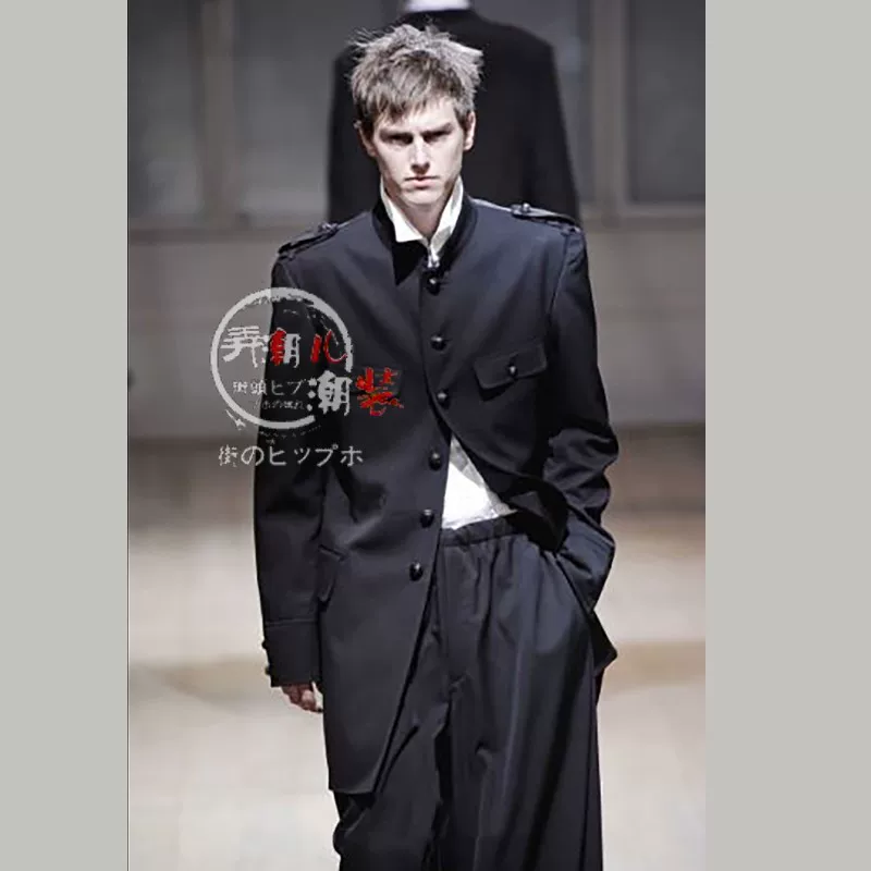 Стиль кимо Yohji Yamamoto стиль мужской куртки винтажный кат-склад стиль стойка воротник китайский стиль