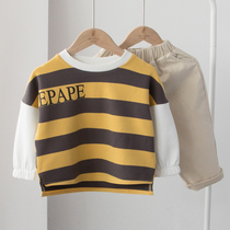 Refreshing white boy coat spring and autumn 2020 New Tide childrens clothes baby thin base shirt childrens clothing