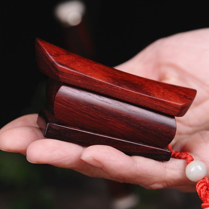 Indian Small-Leaf Rosewood Coffin Handle Ornament, Ebony Pendant Ornament, Rosewood Wood Carving Crafts Small Ornament