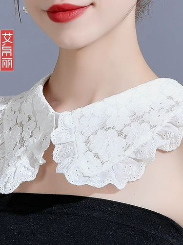 Кружевной универсальный фальшивый воротник, рубашка, шарф-платок, комплект, кружевное платье, в корейском стиле