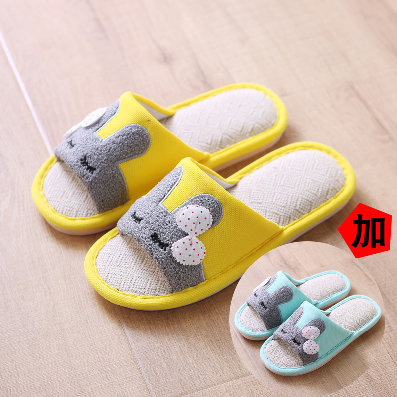 Dép nữ mùa hè trong nhà dép và dép đi trong nhà vài mùa hè cotton mùa xuân và mùa thu dép lanh nam - Trang chủ dép đi trong nhà lock&lock