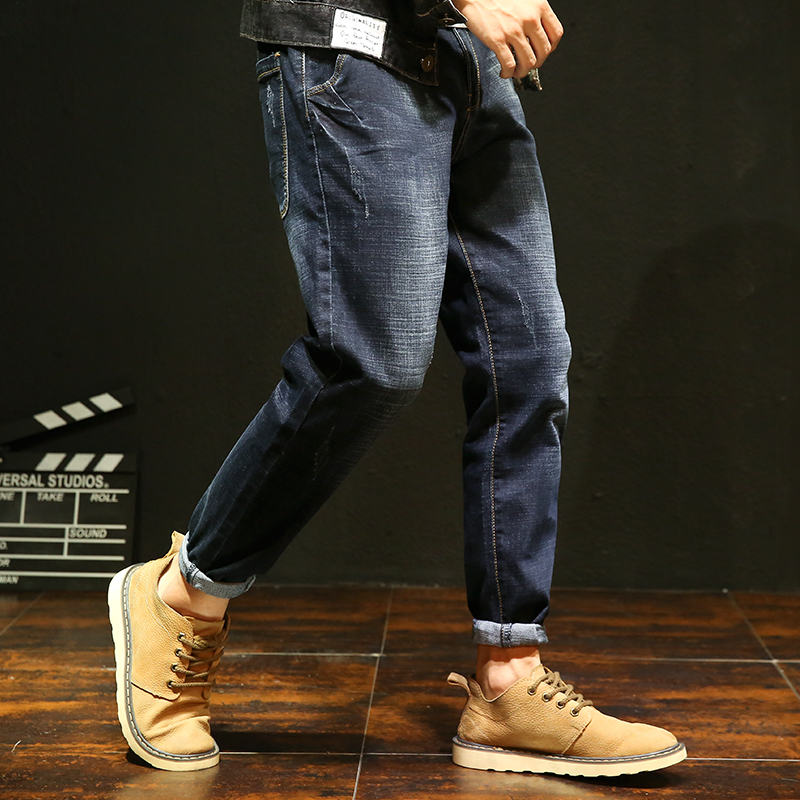 Jeans Men's loose Spring and autumn style Big size 2022 Harun pants Men's trend Summer Chauffling Smoke Tubes Pants