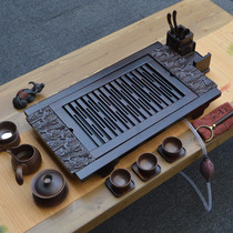 Ebony Wood tea tray chicken wings pear drawer drainage tea Taiwan sea household water storage set tea tray tea set