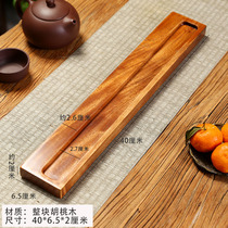 Ebony Kung Fu tea cup storage rack single layer cup drying rack tea set drain rack solid wood cup holder tea ceremony accessories