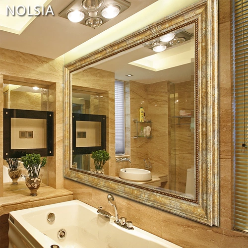 Американское зеркало в ванной комнате висящая стена ретро -старый европейский стиль в ванной комнате