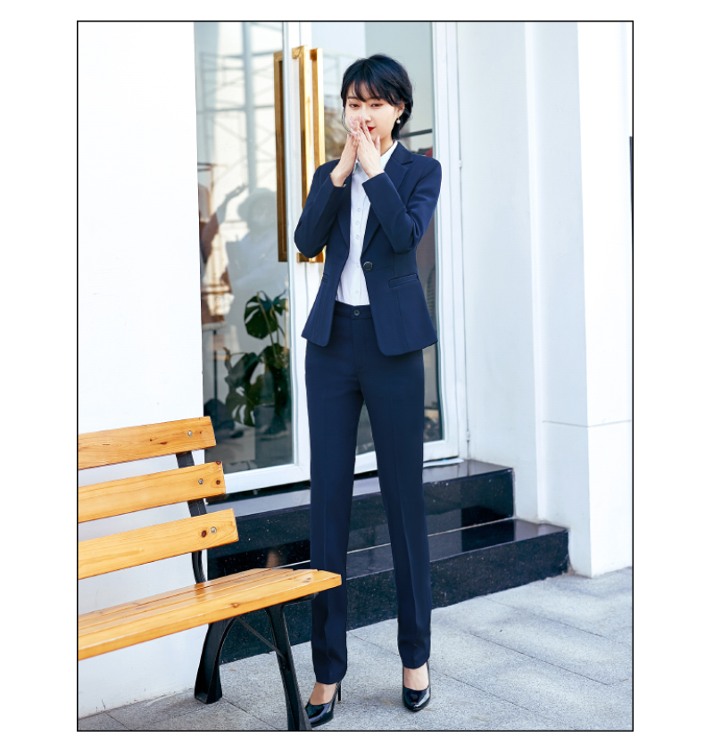 Ou Bolin ăn mặc phù hợp với phụ nữ nhỏ phù hợp với khí chất Slim sinh viên đại học phỏng vấn dụng cụ chuyên nghiệp mặc quần yếm phù hợp - Bộ đồ đầm nữ