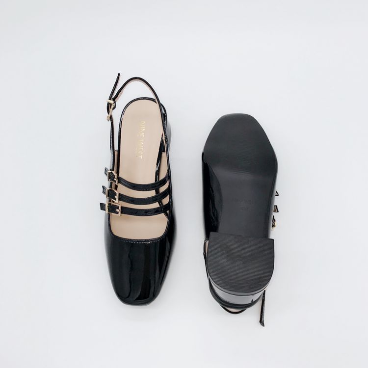 Giày cao gót Mary Jane đế vuông Nhật Bản dày hoang dã với giày nữ cỡ lớn 42 yard 43 yard dép sandal nữ