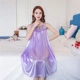 Plus fat plus size sling silk nightdress nữ mập MM180 jin Xia Sao mỏng lụa béo chị gái đồ ngủ lỏng lẻo 200 - Đêm đầm