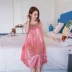 Plus fat plus size sling silk nightdress nữ mập MM180 jin Xia Sao mỏng lụa béo chị gái đồ ngủ lỏng lẻo 200 - Đêm đầm