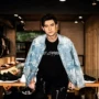 Spring Tide thương hiệu Jay Chou với cùng một đoạn áo khoác denim Nhân vật Trung Quốc phong cách Trung Quốc siêu ngầu cho nam áo khoác hoang dã - Cao bồi phong cách vintage nam