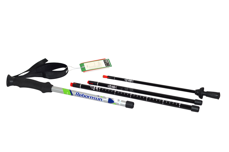 Chính hãng Robinson ngoài trời sợi carbon siêu nhẹ sợi carbon ba hoặc bốn phần mía trekking cực ngắn đi bộ cứu trợ gậy trượt tuyết