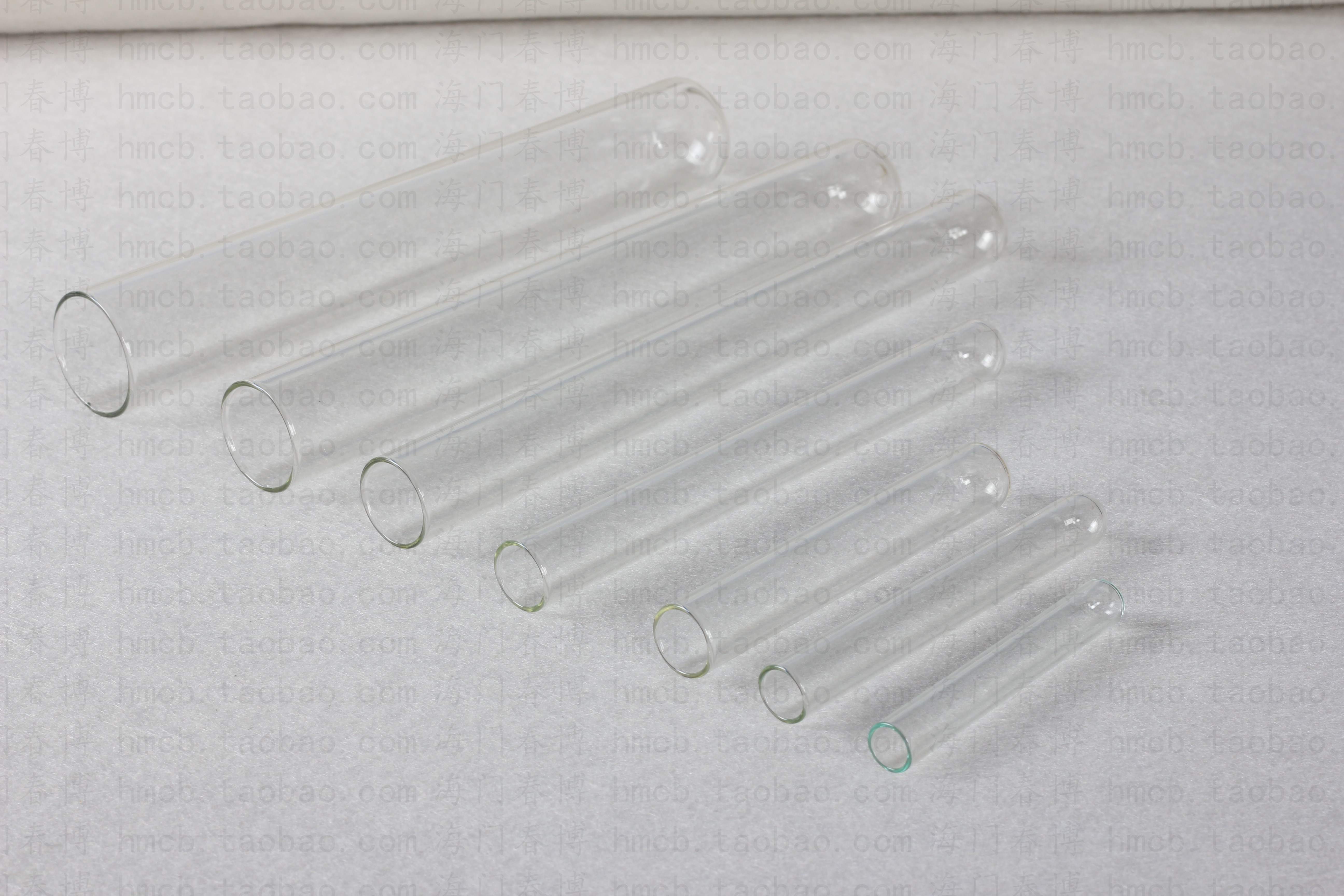 Glass test tube flat mouth round bottom test tube diameter 12 13 15 18 20 25 30mm can be customized