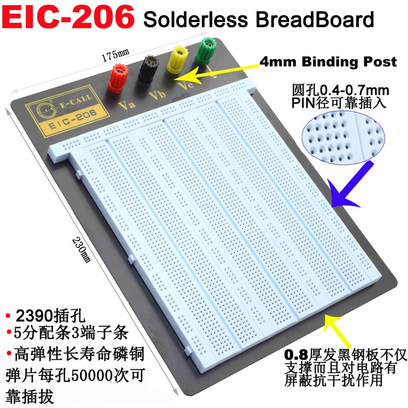 Eic-206 High Reliability Experiment Breadboard 140 Jumper Wire Set Breadboard Wire Kit