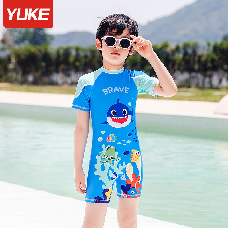Children's swimsuit Men's and women's children's one-piece swimsuit 2021 new children's baby sunscreen quick-drying swimsuit