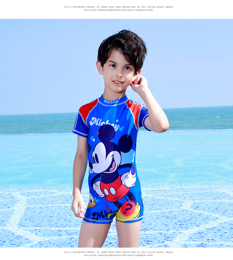 Đồ bơi trẻ em Disney cho bé trai Quần áo chống nắng cho bé gái một mảnh - Bộ đồ bơi của Kid quần bơi trẻ em