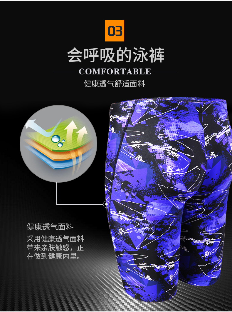 Quần bơi nam suối nước nóng quần năm điểm quần bơi nam rộng thân quần thời trang nam nhanh khô đồ bơi thiết bị bơi - Nam bơi đầm quần bơi nam lửng