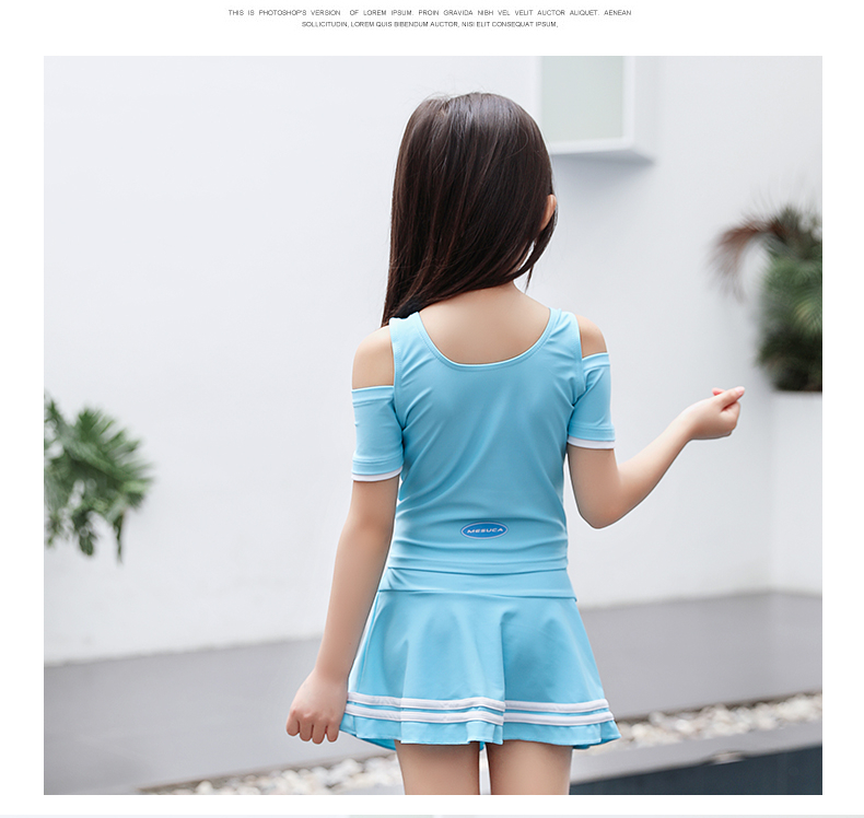 Đồ bơi trẻ em Hellokitty cô gái chia váy đồ bơi cô gái lớn trẻ em tay áo ngắn chống nắng đồ bơi đồ bơi cho be gái 1 tuổi