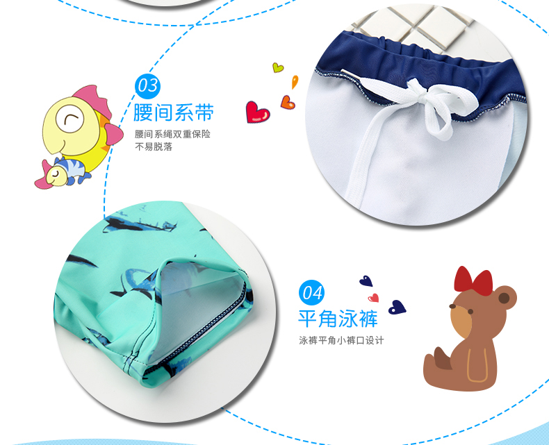 Đồ bơi trẻ em cho bé trai Big Boy Split Sun Áo tắm cho bé Bộ đồ bơi trẻ em - Bộ đồ bơi của Kid đồ bơi cho bé 1 tuổi