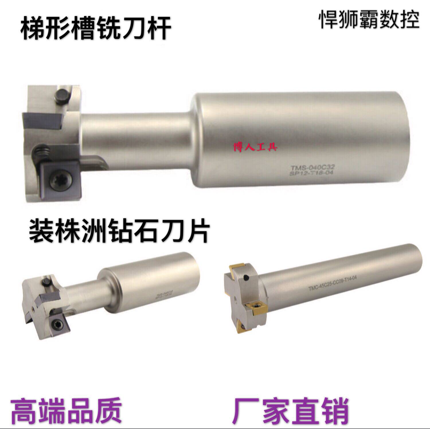 Hunshiba CNC T-shaped trapezoidal groove milling tool holder TMS-032C32-SP-T14-04 Zhuzhou diamond blade