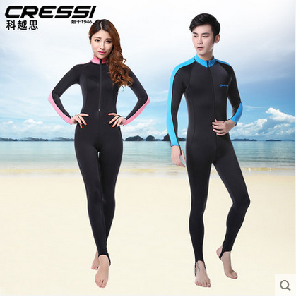 Italian CRESSI Jellyfish Snorkeling Snorkeling Snorkeling Snorkeling Snorkeling snorkeling, male and female long sleeve sunscreen bathing suit