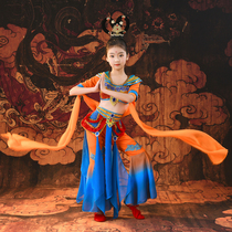 Childrens Dunhuang Feitian dance costumes girls elegant Chinese style classical dance rebound pipa performance costumes