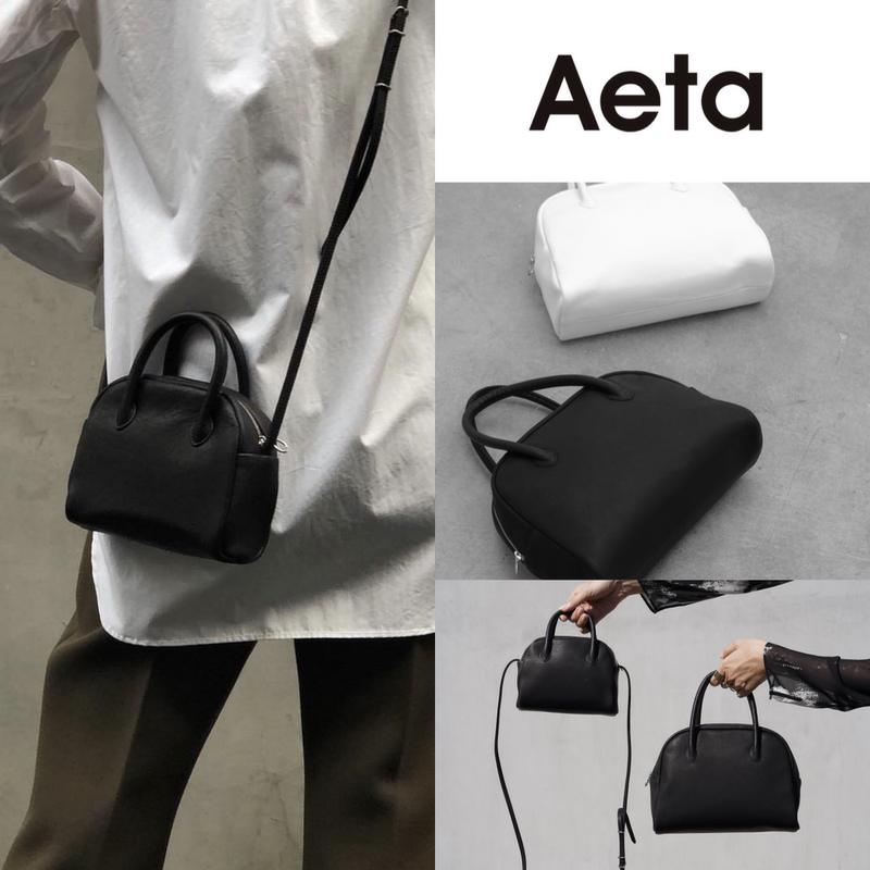 Authentic Japanese Aeta Boston Boston Mini Bag Single Shoulder Handbag Retro Simple Commuter Crossbody Women's Bag