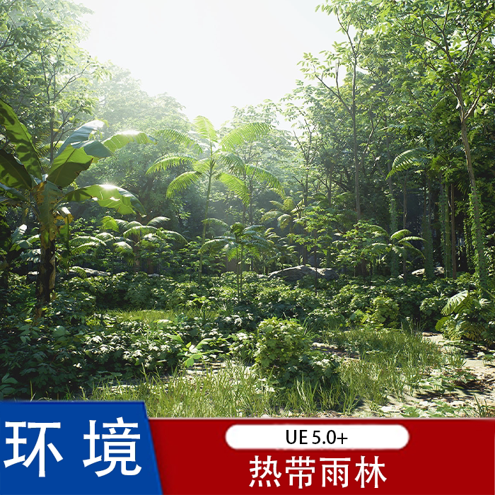 Unreal Rain Forest Pack V1.2 Latest Version Tropical Rainforest Realistic Environment Scene Ue5
