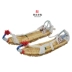 Tinh khiết đan tay đỏ quân đội nam và nữ cá tính retro tie linen giày rơm dép đạo diễn sân khấu giày da nam cao cấp Sandal