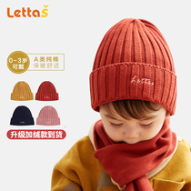 Baby hat autumn and winter cotton baby hat cute super cute parent-child wool knitted childrens hat fashion warm