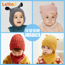 Baby hat autumn and winter infant cotton baby winter hat knitted hat childrens hat winter ear protection cute super cute