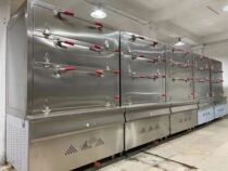 Three Doors Seafood Steam Cabinet Gas Commercial Large Small Restaurant Canteen Row Stall Hotel Restaurant Pure Electricity Conversion Steam Cabinet