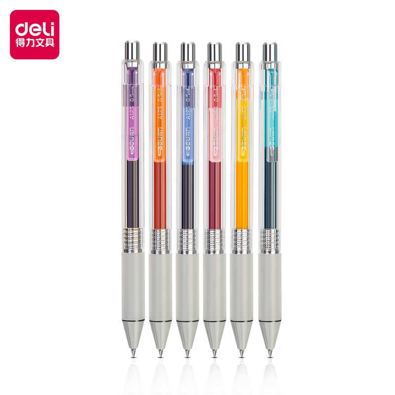Strong elementary and secondary students press speed dry hand account color mark pen 6 color neutral pen smooth mark drawing