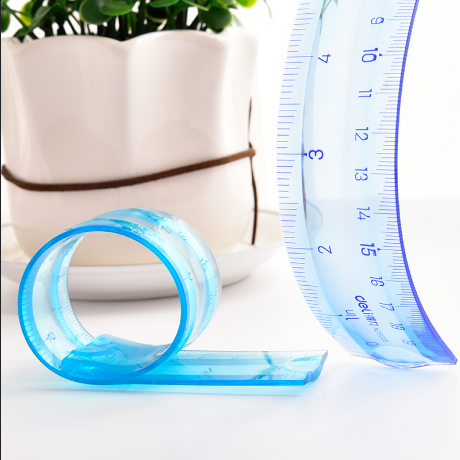 deli right-hand 6208 soft ruler bendable 20CM ruler flexible strong ruler universal ruler 30 cm