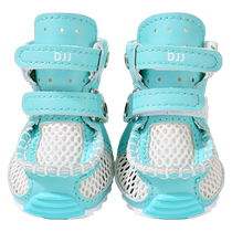 DJJ Spring and Summer Pet Net Sandals Dog Shoes Teddy Bichon Soft Sole Easy to Wear Mesh Breathable Four Seasons Shoes