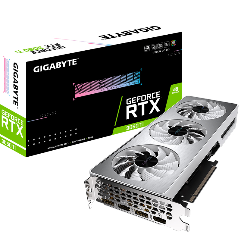 Technology Garage RTX 3060ti VISION OC 8G Snow Eagle Desktop Computer Games Host Independent Display Card