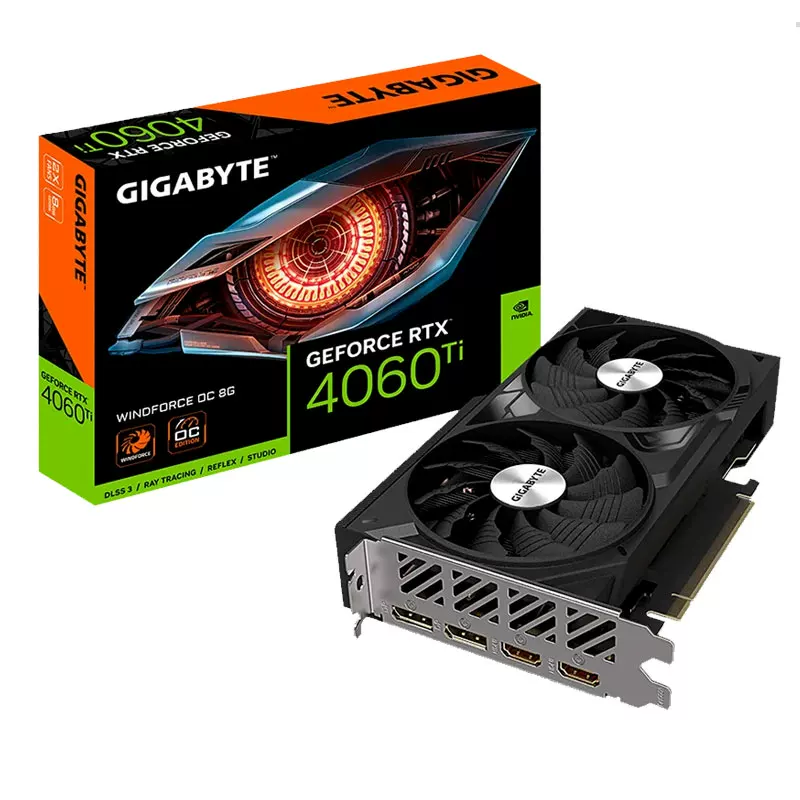 Gigabyte GV-N4060TI WF2OC-8GD Wind Magic, электрическая конкуренция, сборка ПК, независимая графическая карта
